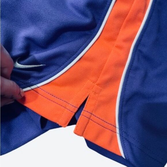 Nike Athletic Shorts Blue and Orange with Elastic Waistband - Picture 2 of 3